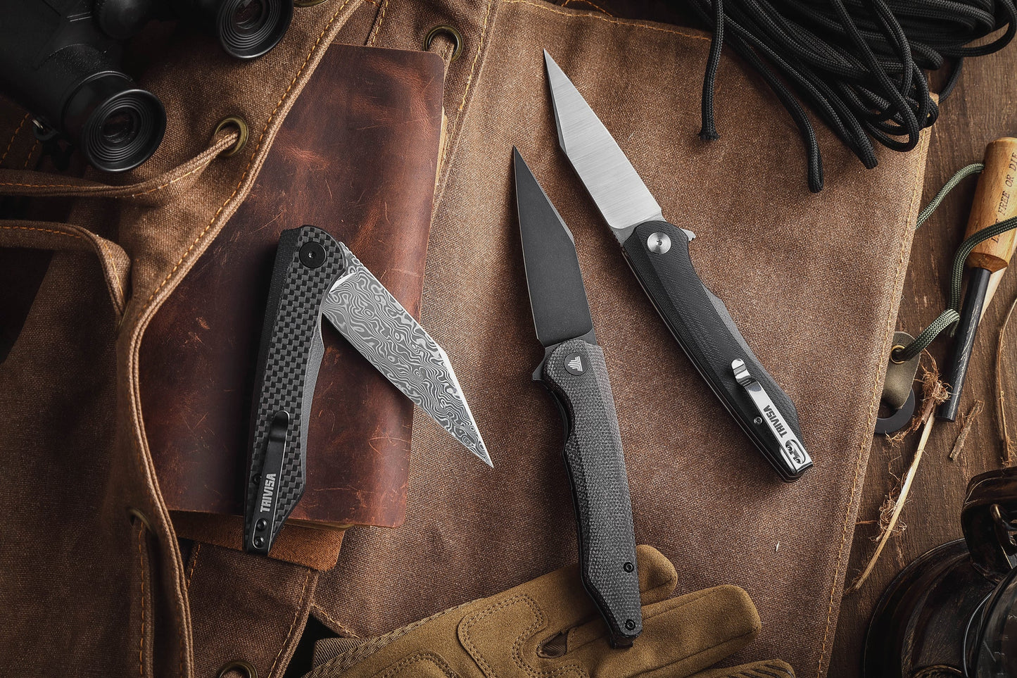 TRIVISA Lynx-03 Liner Lock,3.66" 14C28N Steel,G10 Handle