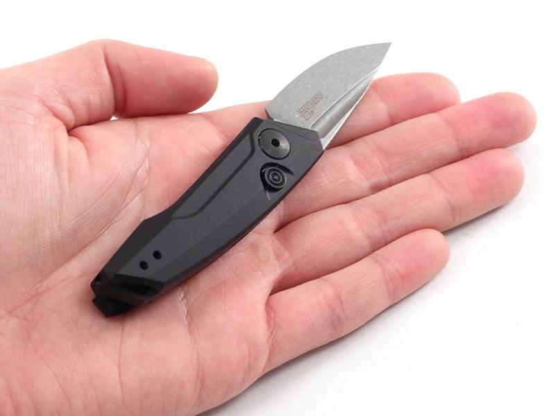 Kershaw 7250 Launch 9 AUTO Folding Knife 1.8" Working Finish CPM-154 Drop Point Blade, Black Anodized Aluminum Handles