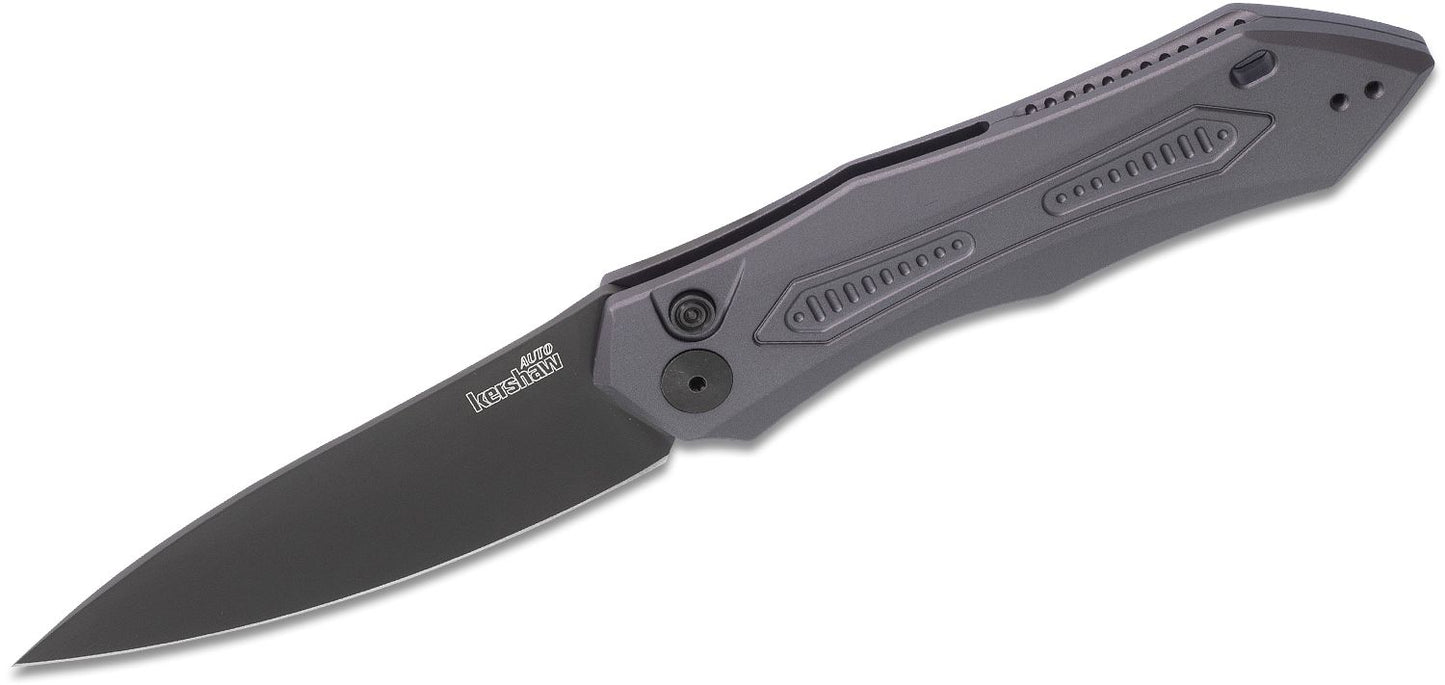 Kershaw 7800GRYBLK Launch 6 AUTO Folding Knife 3.75" CPM-154 Black DLC Blade, Gray Aluminum Handles