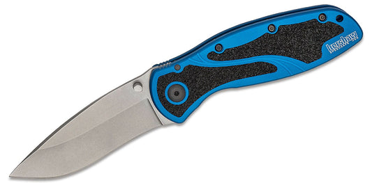 Kershaw 1670NBSW Blur A/O Folding Knife 3-3/8" Stone 14C28N Blade, Navy BLUE USA NIB