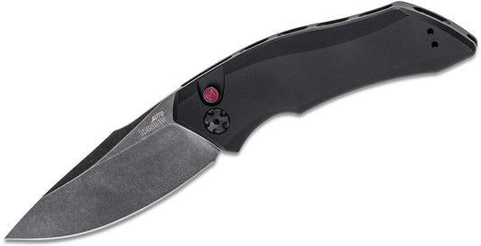 Kershaw 7100BW Launch 1 AUTO Folding Knife 3.4" CPM-154 Blackwash Plain Blade, Aluminum Handles