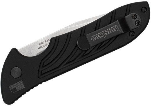 Kershaw 7600 Launch 5 AUTO Folding Knife 3.4" CPM-154 Stonewashed Blade, Aluminum Handles, Emerson Design