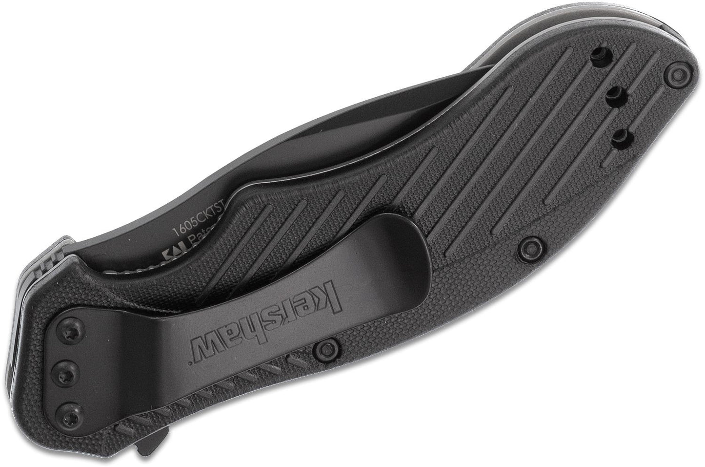 Kershaw 1605CKTST Clash Assisted Flipper Knife 3" Black Combo Blade, Black