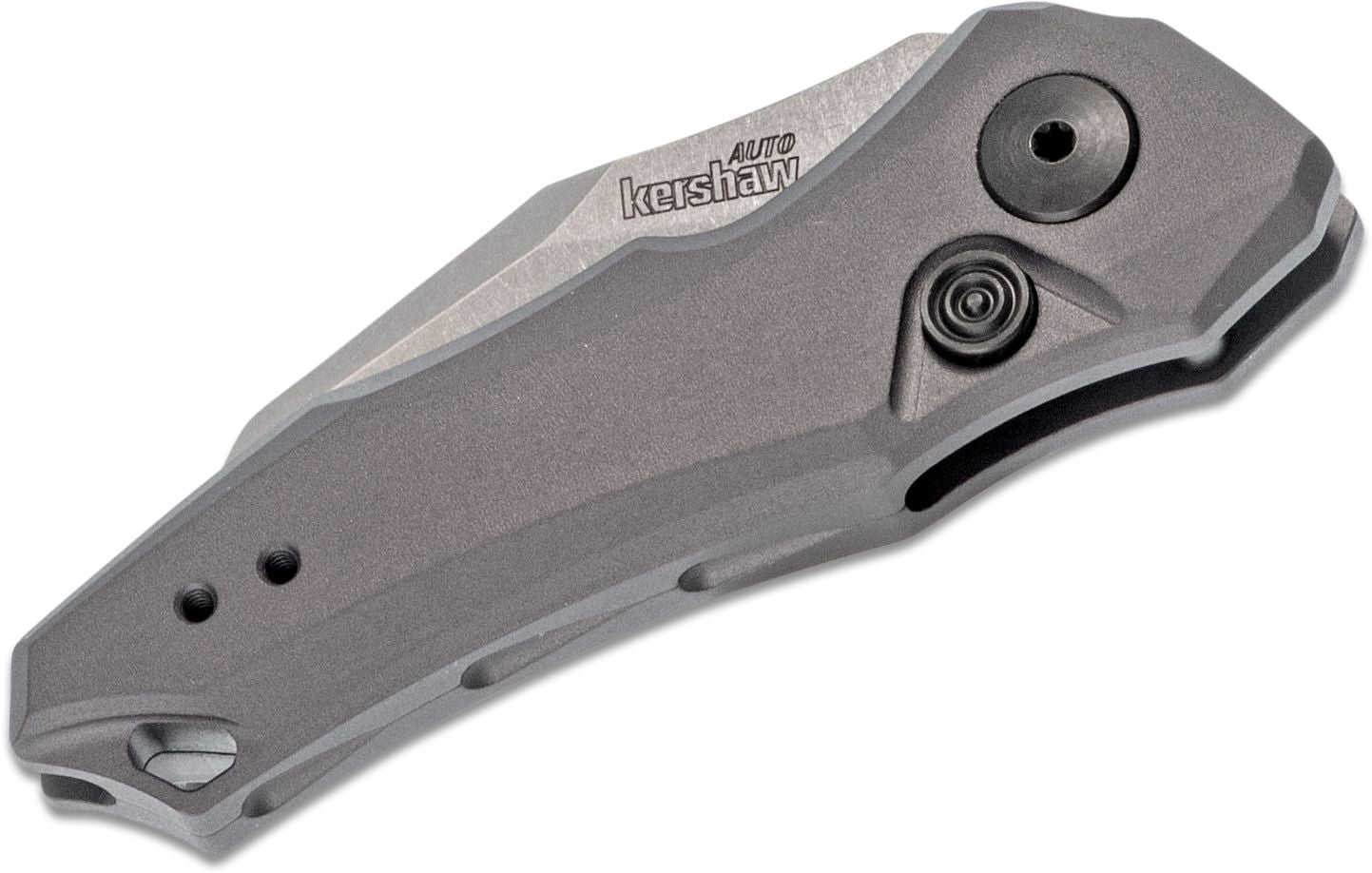 Kershaw 7350 Launch 10 AUTO Folding Knife 1.9" Stonewashed CPM-154 Hawkbill Blade, Dark Gray Anodized Aluminum Handles