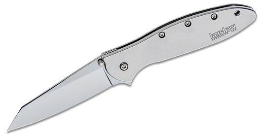 Kershaw 1660R Ken Onion Random Leek Assisted Flipper Knife 3" Sandvik 14C28N Bead Blasted Reverse Tanto Blade