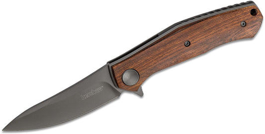 Kershaw 4020WD Dmitry Sinkevich Concierge Flipper Knife 3.25 Drop Point, Wood