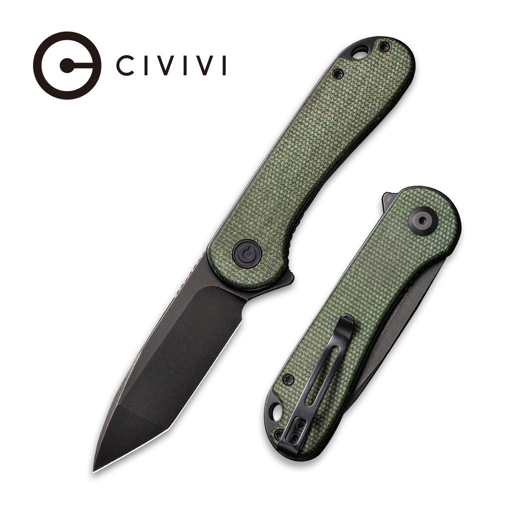 CIVIVI Elementum Flipper Knife Micarta Handle (2.96" D2 Blade) - C907T-E