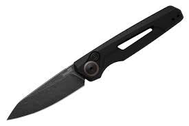 Kershaw 7550 Launch 11 AUTO Folding Knife 2.75" Black CPM-154 Reverse Tanto Blade, Black Aluminum Handles