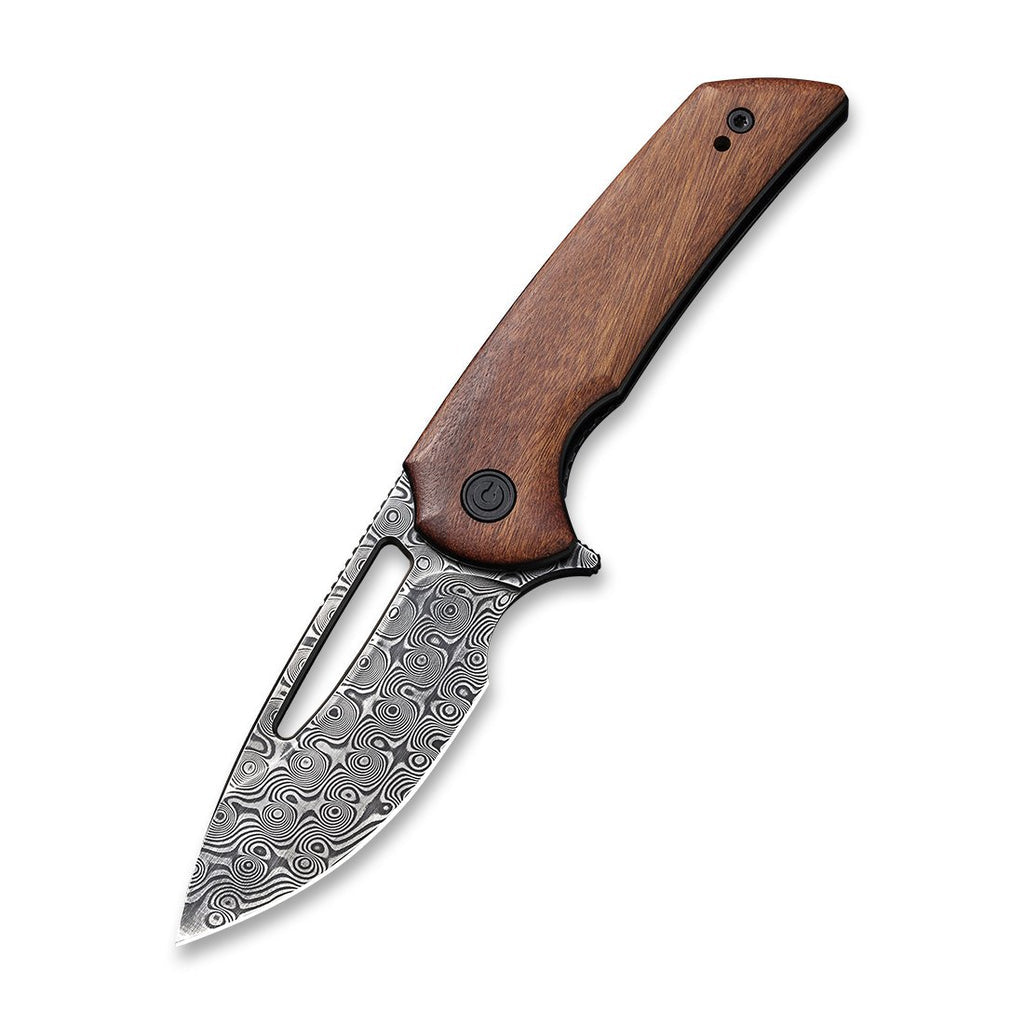 CIVIVI Odium Flipper Knife Wood Handle (2.65" Damascus Blade) - C2010DS-1