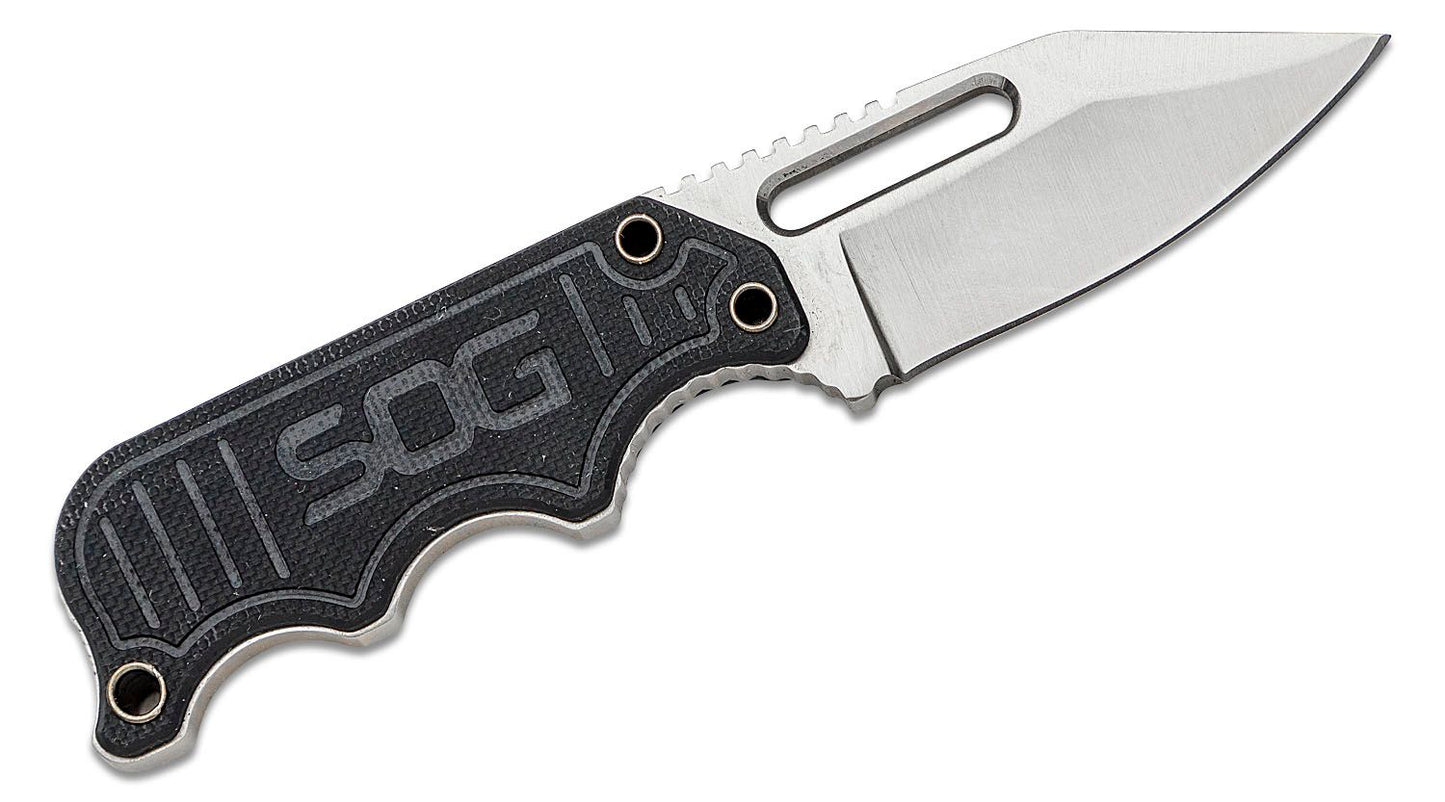 SOG Instinct Mini Neck Knife 1.9" Satin Plain Blade, G10 Handles - NB1002-CP