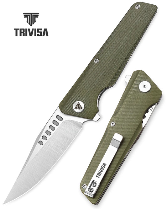 Trivisa Orion-03G Liner Lock,3.62" D2 Steel,G10 Handle