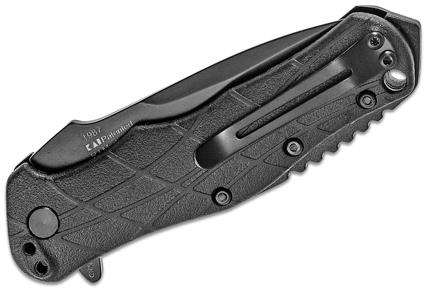 Kershaw 1987 RJ Tactical Assisted 3" Black-Oxide Plain Blade, GFN Handles, RJ Martin Design