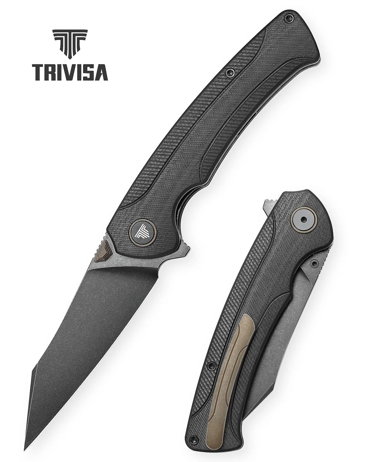 Trivisa Lynx-03B Thumb Stud,3.66" S35VN Steel,G10 Handle