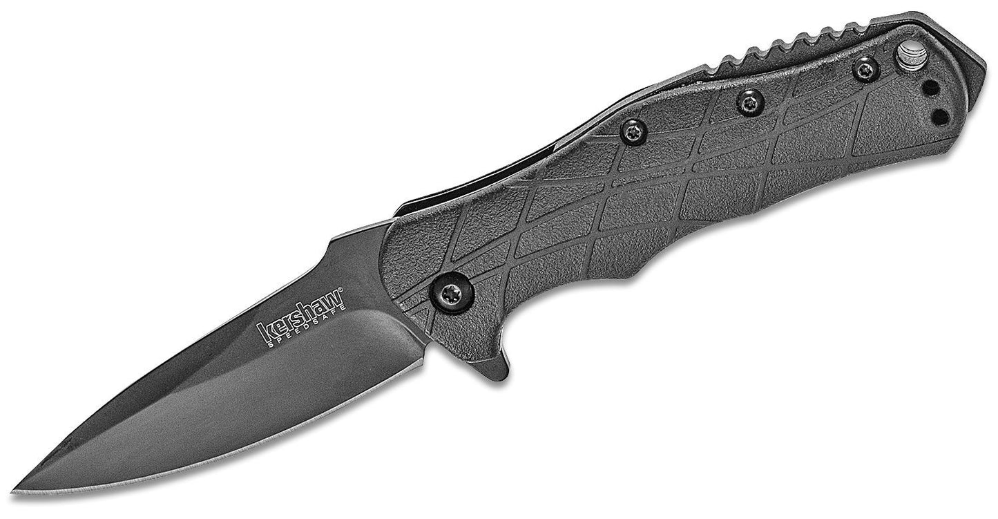 Kershaw 1987 RJ Tactical Assisted 3" Black-Oxide Plain Blade, GFN Handles, RJ Martin Design