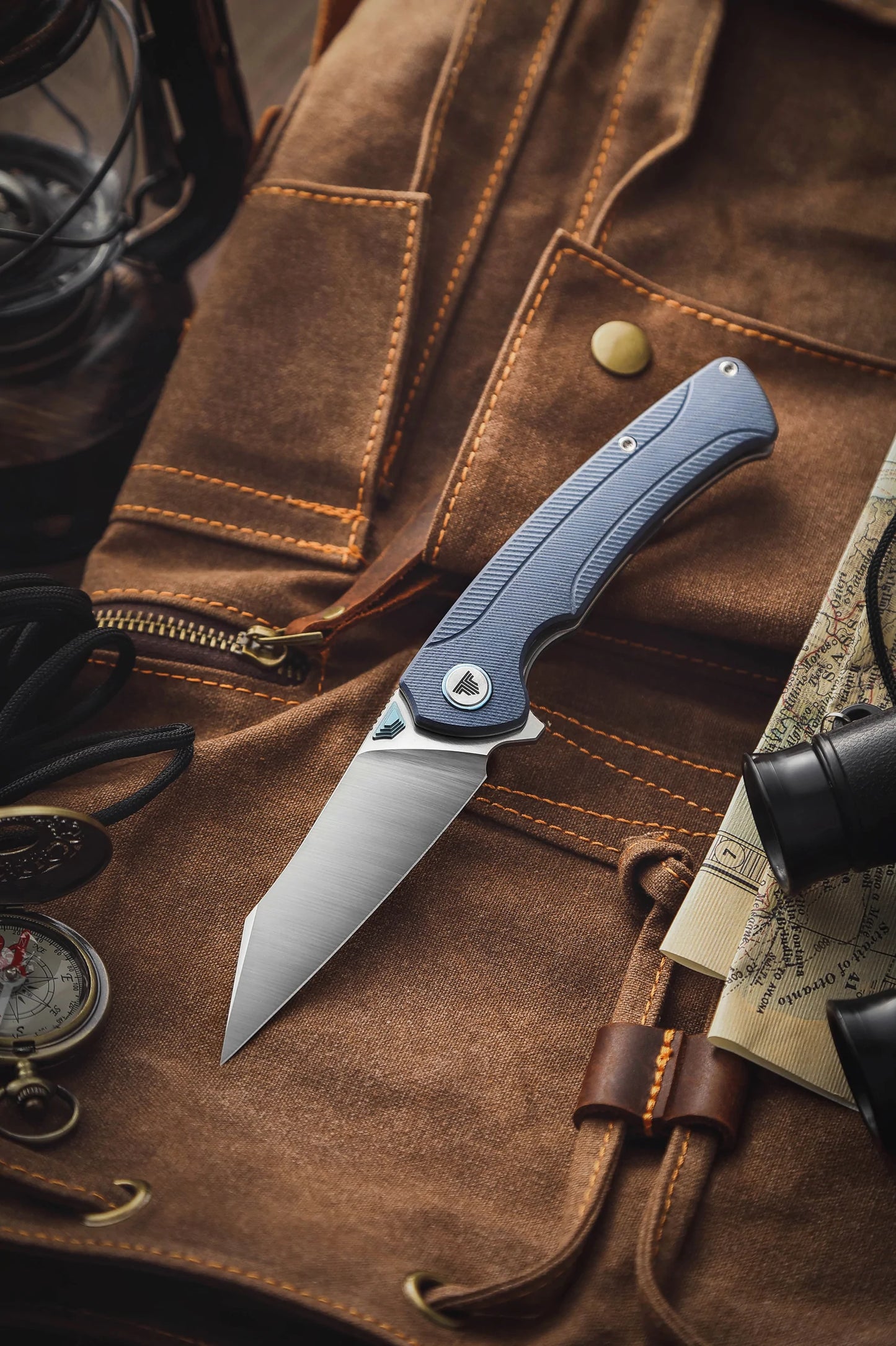 Trivisa Lynx-03G Thumb Stud,3.66" S35VN Steel,G10 Handle