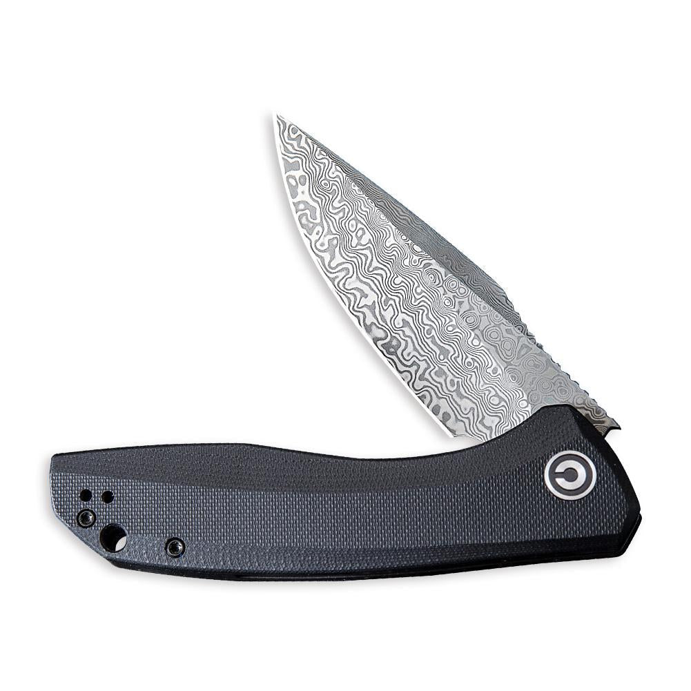 CIVIVI Baklash Flipper Knife G10 Handle (3.5" Damascus Blade) - C801DS