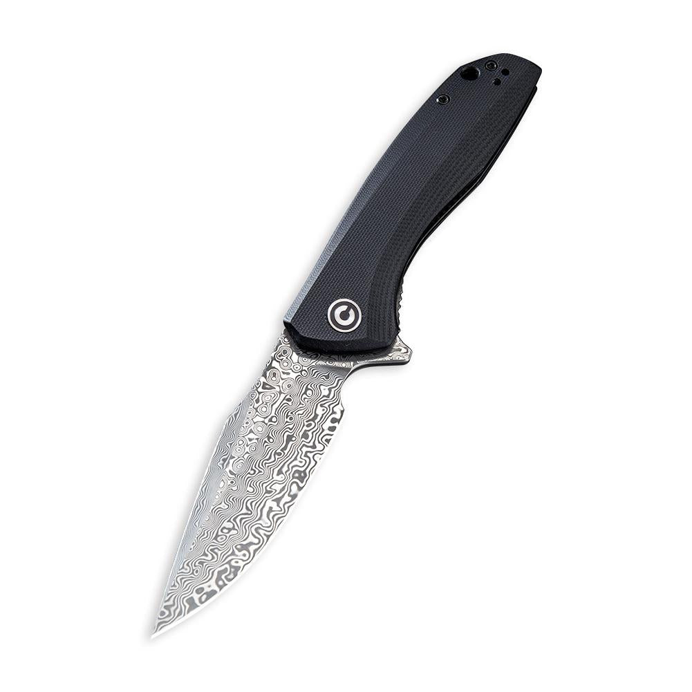 CIVIVI Baklash Flipper Knife G10 Handle (3.5" Damascus Blade) - C801DS