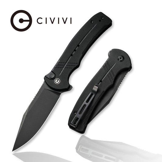 CIVIVI Cogent Flipper And Button Lock Knife G10 Handle (3.47" 14C28N Blade) - C20038D-1