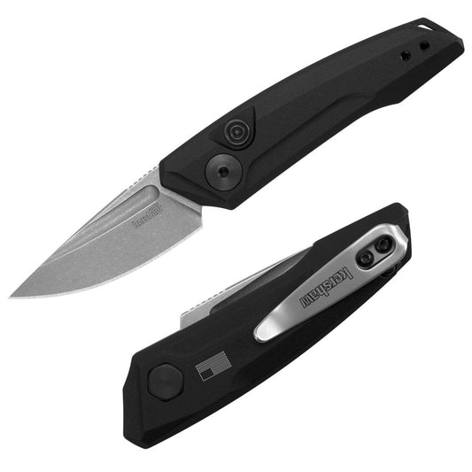 Kershaw 7250 Launch 9 AUTO Folding Knife 1.8" Working Finish CPM-154 Drop Point Blade, Black Anodized Aluminum Handles